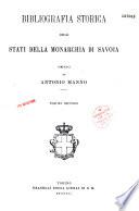 Bibliografia storica degli Stati della Monarchia di Savoia