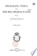 Bibliografia storica degli Stati della Monarchia di Savoia