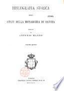 Bibliografia storica degli Stati della Monarchia di Savoia