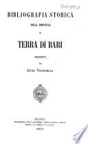 Bibliografia storica della provincia di Terra di Bari