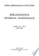 Bibliografia storica nazionale