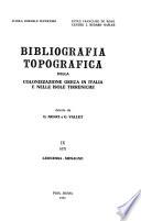Bibliografia topografica della colonizzazione greca in Italia e nelle isole tirreniche
