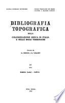 Bibliografia topografica della colonizzazione greca in Italia e nelle isole tirreniche: Siti, Barra (isola)-Capua
