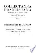 Bibliographia Franciscana