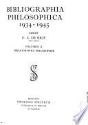 Bibliographia philosophiæ