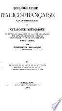 Bibliographie italico-française universelle