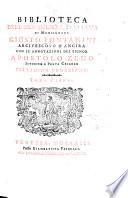 Biblioteca dell' eloquenza italiana di monsignore Giusto Fontanini, arcivescovo d'Ancira