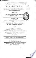 Biblioteca della piu recente letteratura medico-chirurgica ad uso de' chirurghi delle armate di S.M.I.R.A.
