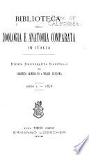 Biblioteca della zoologia e anatomia comparata in Italia