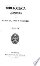 Biblioteca Germanica Di Lettere, Arti E Scienze