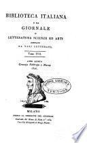 Biblioteca italiana, o sia giornale di letteratura, scienze ed arti ...