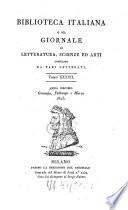Biblioteca italiana ossia giornale di letteratura, scienze ed arti