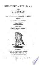 Biblioteca italiana ossia giornale di letteratura, scienze ed arti