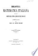 *Biblioteca matematica italiana : dalla origine della stampa ai primi anni del secolo 19
