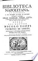 Biblioteca Napoletana et apparato agli huomini illustri in lettere di Napoli