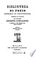 Biblioteca ... tradotta in italiana dal Cavaliere da Giuseppe Compagnoni