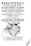 Biblioteca volante di Gio. Cinelli Calvoli continuata dal dottor Dionigi Andrea Sancassani ... Tomo primo [-quarto] ..