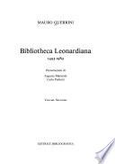 Bibliotheca leonardiana, 1493-1989: Catalogo cronologico, indici