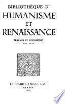 Bibliothèque d'humanisme et Renaissance