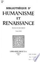 Bibliothèque d'humanisme et Renaissance