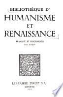 Bibliothèque d'humanisme et Renaissance