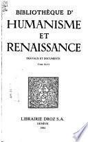 Bibliothèque d'humanisme et Renaissance