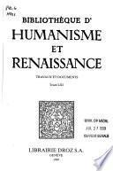 Bibliothèque d'humanisme et Renaissance