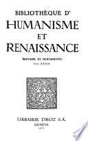 Bibliothèque d'humanisme et Renaissance