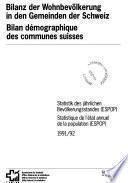 Bilan démographique des communes suisses
