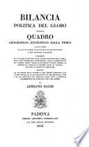 Bilancia politica del globo, ossia, Quadro geografico-statistico della terra