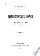 Bilancio storico Italo-Franco dal 1789 al 1899