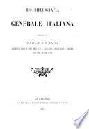 Bio-bibliografia generale italiana