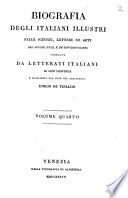 Biografia degli italiani illustri nelle scienze, lettere ed arti del secolo 18., e de' contemporanei
