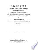Biografia degli scrittori sanesi composta ed ordinata dall'ab. Luigi De-Angelis pub. professore nell'I. e R. università di Siena ... Tomo 1