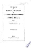 Biografie di A. Fontanelli, di F. F. Arese e di P. Teulié