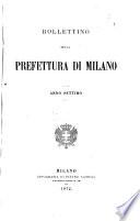 BOLLETINO DELLA PREFETTUREA DI MILANO ANNO SETTIMO