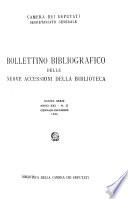 Bollettino bibliografico delle nuove accessioni (Annual).