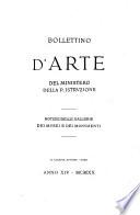 Bollettino d'arte del Ministero della pubblica istruzione