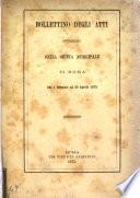 Bollettino degli atti pubblicati dalle giunte di governo e municipali di Roma