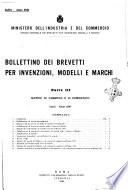 Bollettino dei brevetti per invenzioni, modelli e marchi