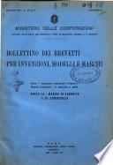Bollettino dei brevetti per invenzioni, modelli e marchi. Parte 3., Marchi d'impresa