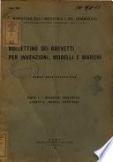 Bollettino dei brevetti per invenzioni, modelli e marchi. Parte 3., Marchi d'impresa