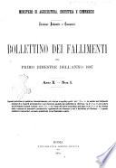 Bollettino dei fallimenti per i mesi di ...