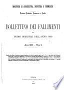 Bollettino dei fallimenti per i mesi di ...