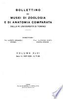 Bollettino dei Musei di zoologia e di anatomia comparata della università di Torino