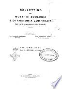 Bollettino dei Musei di zoologia ed anatomia comparata della R. Universita di Torino