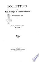 Bollettino dei Musei di zoologia ed anatomia comparata della R. Universita di Torino