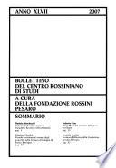 Bollettino del Centro rossiniano di studi