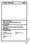 Bollettino del Centro rossiniano di studi