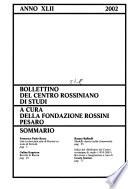 Bollettino del Centro rossiniano di studi